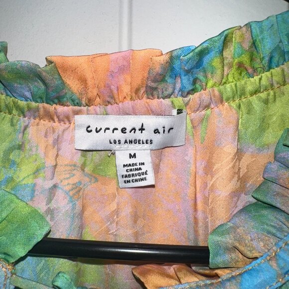 Current Air Sleeveless Pleated Floral Blouse M • Spring Pastel Colors - Picture 5 of 6